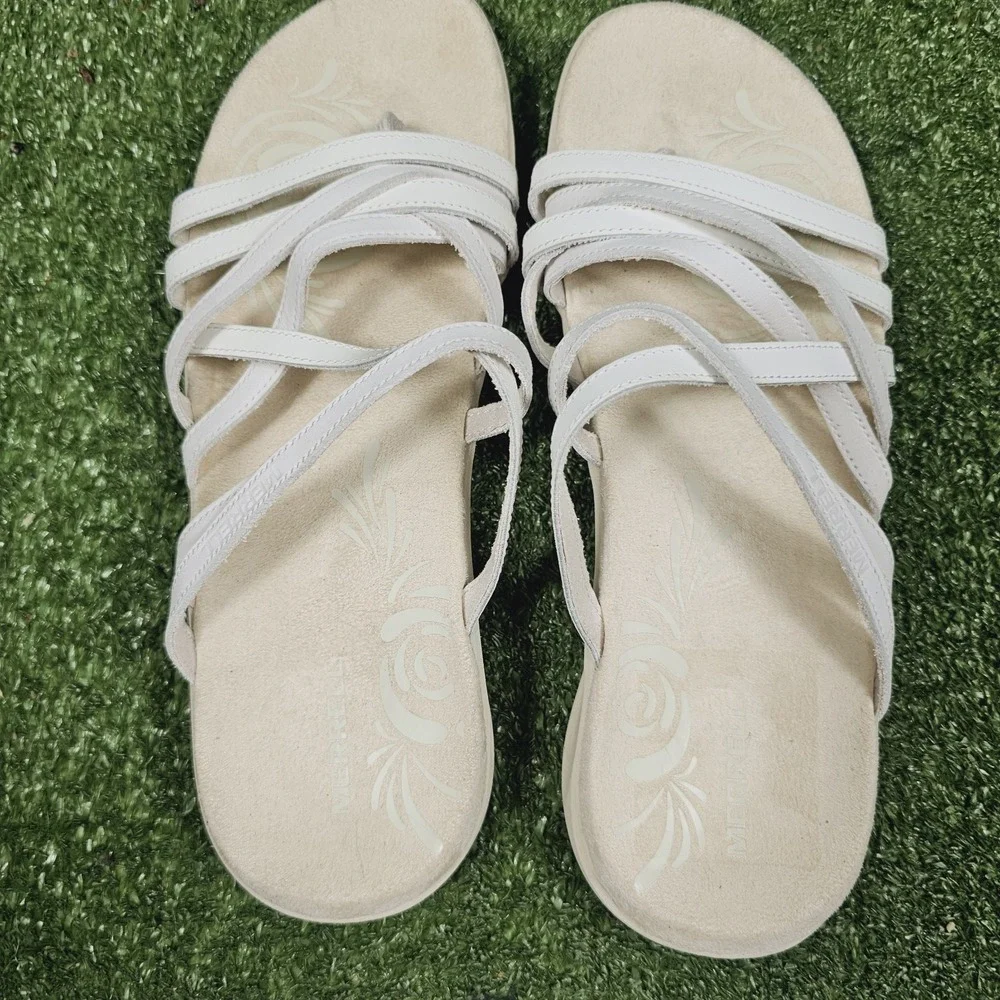 Merrell Harbor White Beige Strappy Athletic Comfort Sandals Womens Size 11
